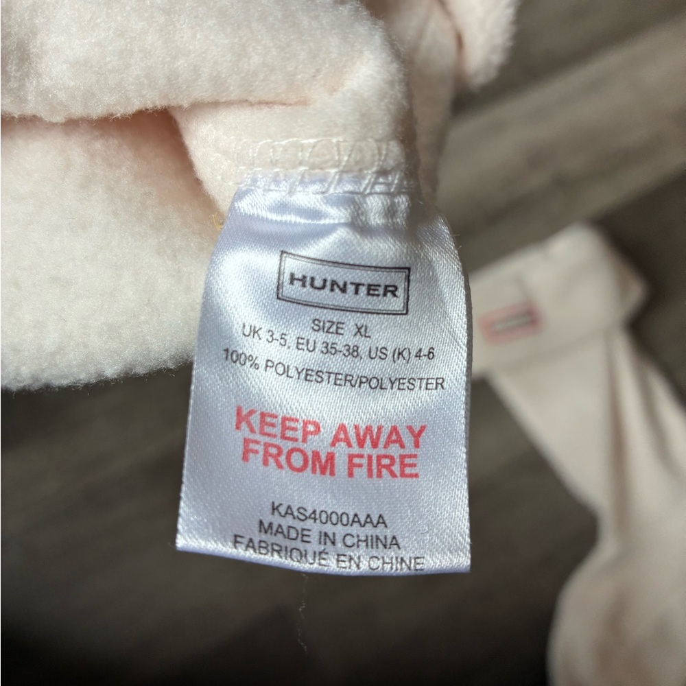 Hunter Cream Fleece Boot Socks - Picture 3 of 3